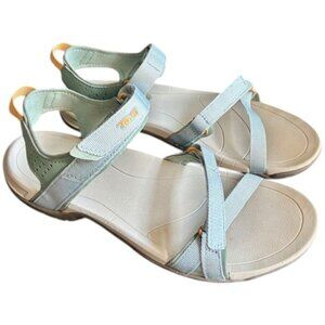 Teva Verra Hiking Sustainable Sandals Spider Traction  - Aqua/Blue/Tan - 9